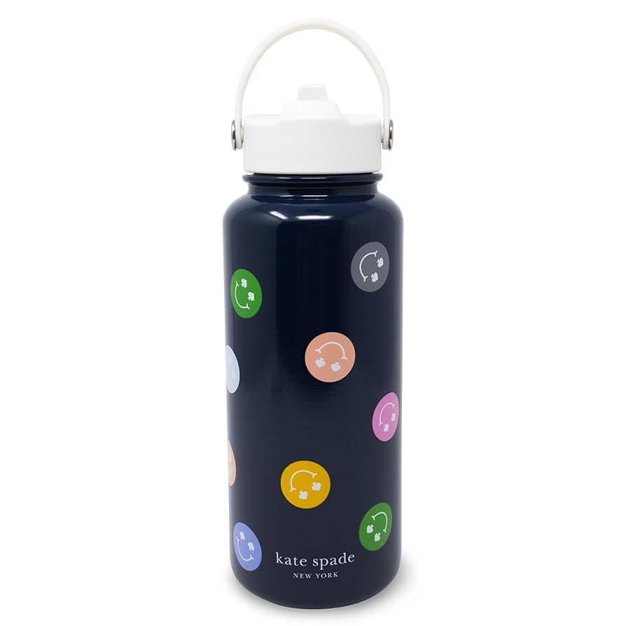 Kate Spade New York ステンレス ボトル 水筒 ロゴ Amazon.com: kate spade new york Large Insulated Stainless