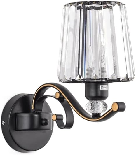 OZZKI OZZKI Wandmontage licht Moderne eenvoud Art Iron metalen muur licht villa slaapkamer bedkamer bed lamp edison e27 creatieve ingang persoonlijkheid kristallen wandlamp klassieke muur sconce trap muur l