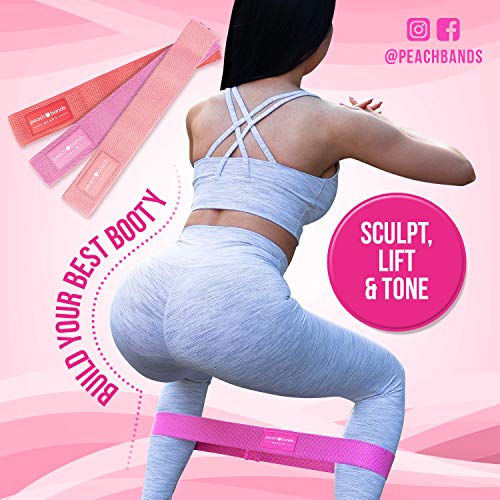 Peach Bands Hip Band Set - Fabric Resistance Bands - Exercise Bands For Leg And Butt Workouts #TOP1