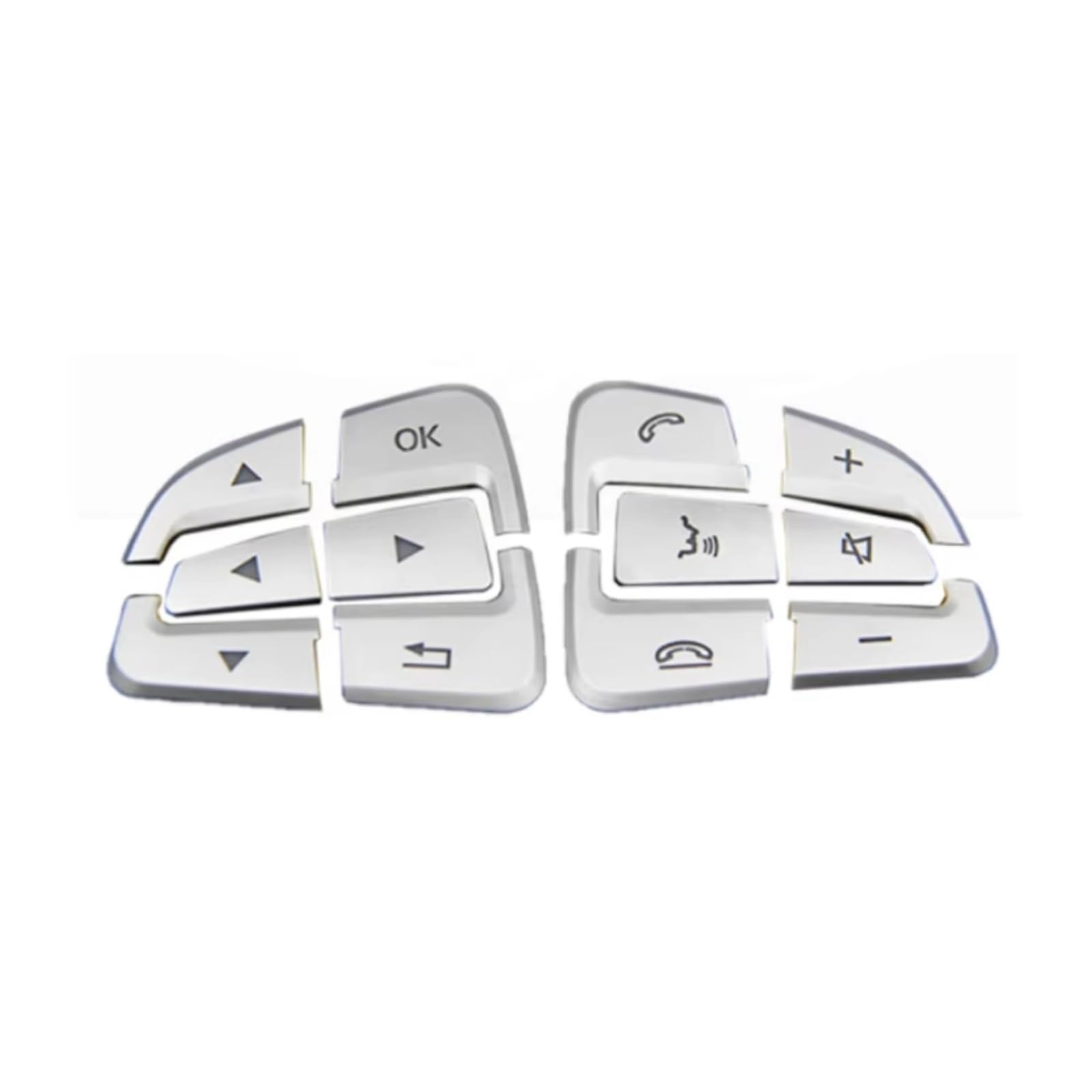 Interior Button Sticker Compatible with Benz for CLS for W176 for W246 for W177 Car Steering Wheel Button Cover Trim Lnner Decoration Sticker