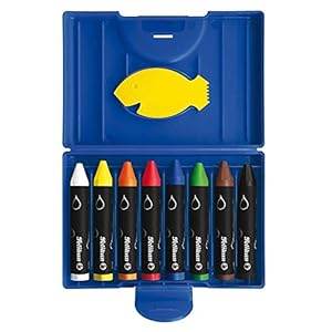 Pelikan 722959 – wasschilder rond 666/8 in water oplosbaar, in blauw plastic etui