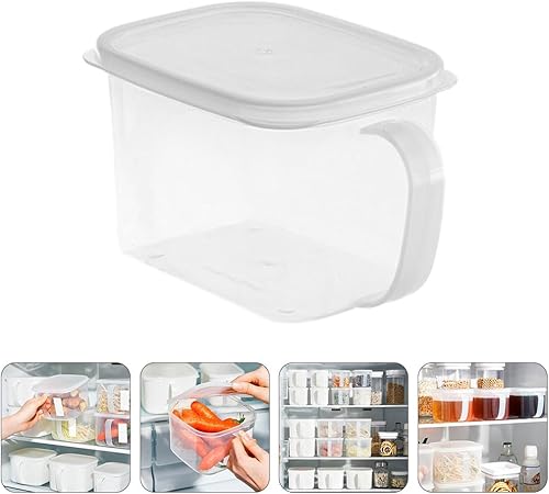 Miniatura 8 de Cabilock Caja de almacenamiento con asa, contenedor hermético para alimentos, contenedor de alimentos para refrigerador, contenedor de frutas,