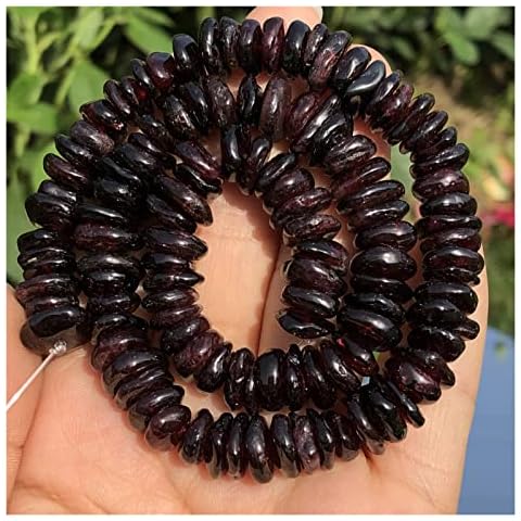 JUNQIAOMY Crystal Natural Irregular Labradorite Moonstone Agates Crystal Flat Chips Gravel Stone Bead For Jewelry Making DIY Bracelet (Color : Red Garnet) Cover
