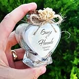 Juego de velas de cristal con forma de corazón para invitados a...