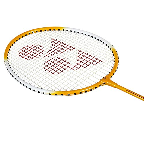Image of Yonex GR 303 Aluminium Blend Badminton Racquet with Full Cover, Set of 2 (Yellow /Yellow) & Mavis 200i combo