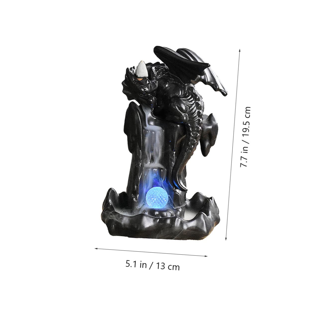 Bruciatore Incenso Ceramica Led, Contenitore Cenere Decorativo | Atmosfera Rilassante e Misteriosa, Uso in Cucina e Sauna, Stile Creativo ed Elegante