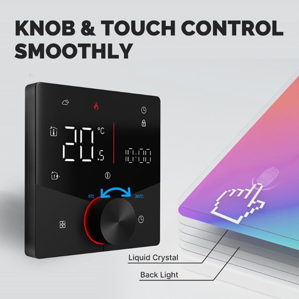 Intelligentes Heizkörperthermostat mit Drehregler und App-Steuerung