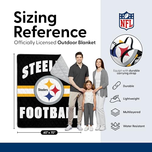Image of Northwest NFL Taffeta Outdoor Blanket, Foldable Camping, Picnic Ground Mat, 60 x 70 Inches