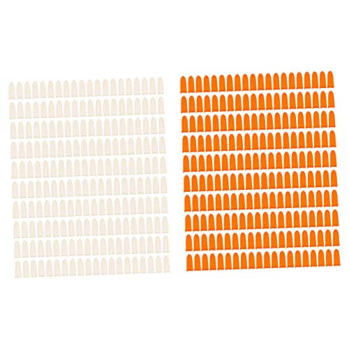 HAWILLOSCH 200pcs Gel Finger Protectors Latex Finger Sleeves for Tip Cover Medium Size