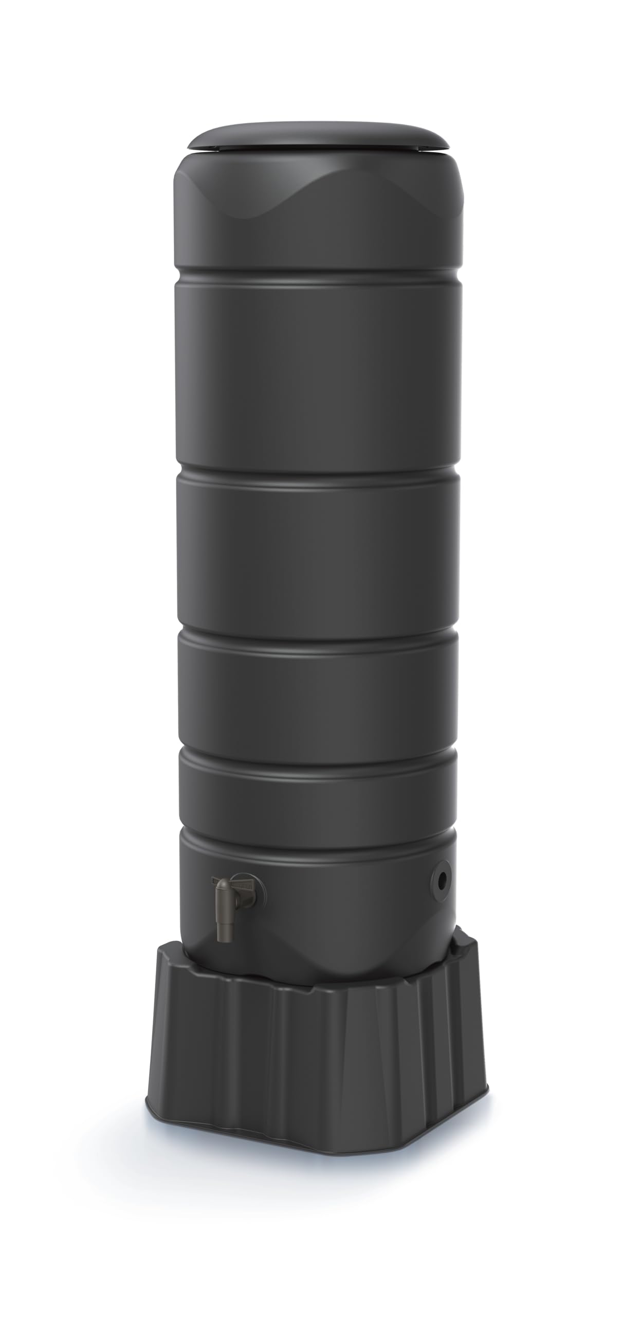 YourCasa CircleTower, barilotto antipioggia da 110 l, con base e coperchio e rubinetto, barile antipioggia in plastica, resistente al gelo, serbatoio dell'acqua piovana, per giardino