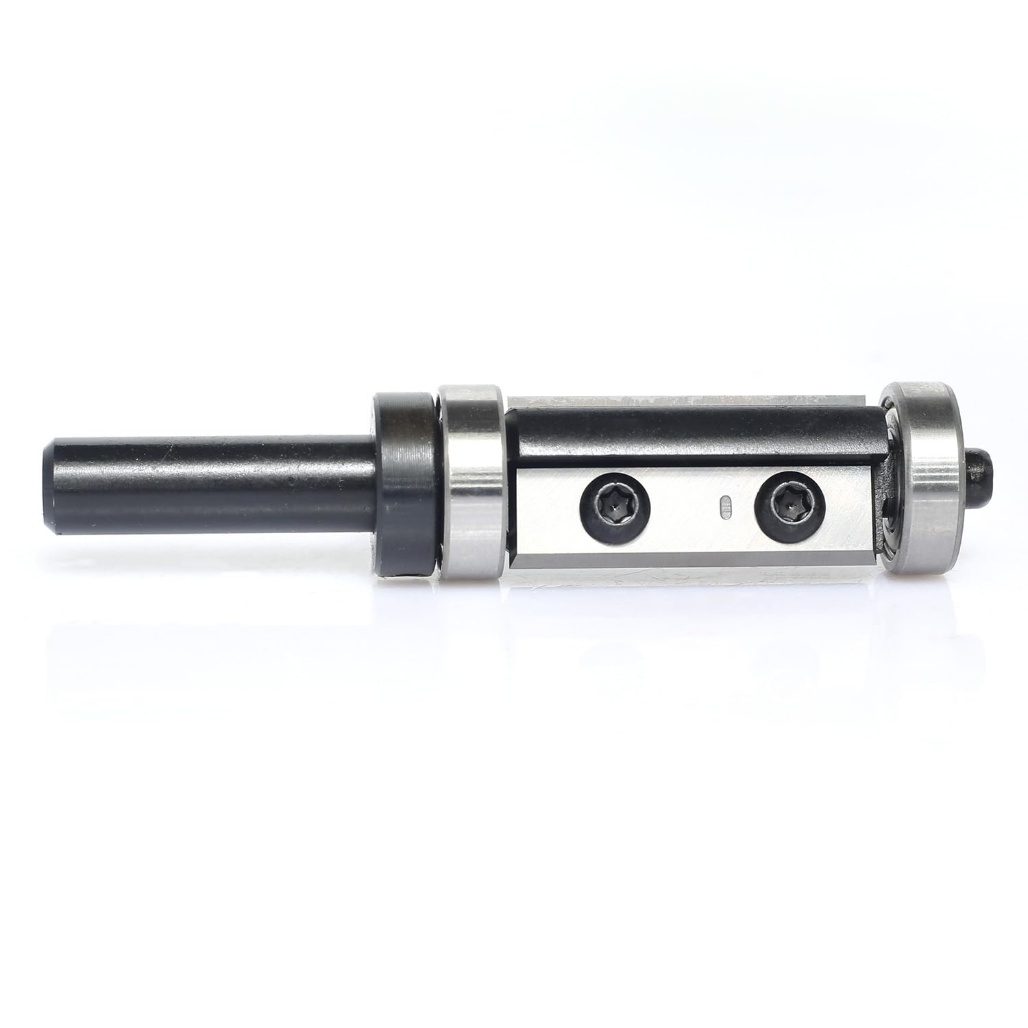 Fresa a filo per piastre reversibili, fusto da 8 mm, lunghezza di taglio 30 mm, con metallo duro sostituibile (HW), con cuscinetti a sfera sul gambo e sulla parte superiore, per