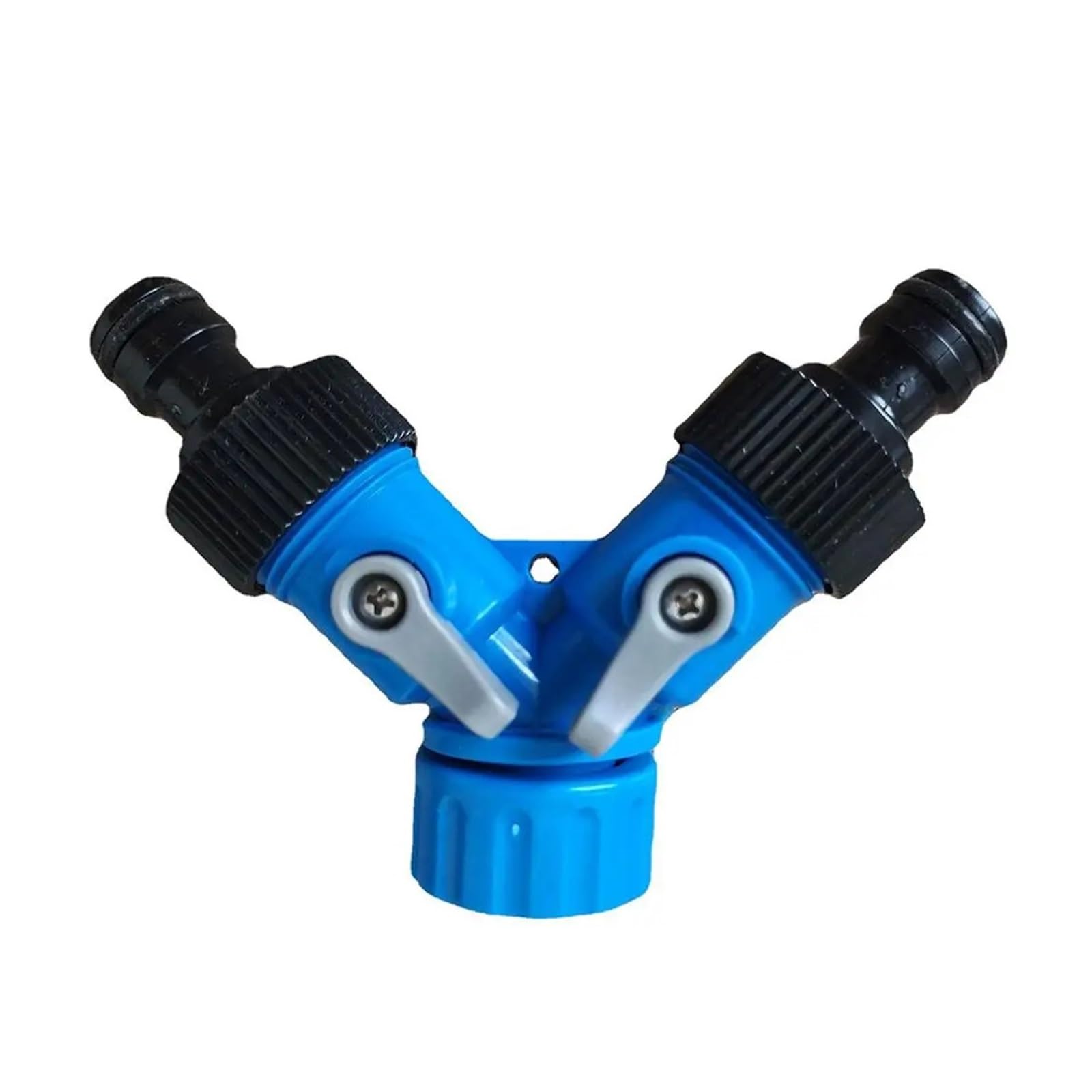 Mechura D Ual Outlet Water Splitter Valve Y-Shape Garden Hose Shunt Valve Ual Outlet Water Tap Adapter Quick Connector Irrigation Splitter With Shut-Off Valves