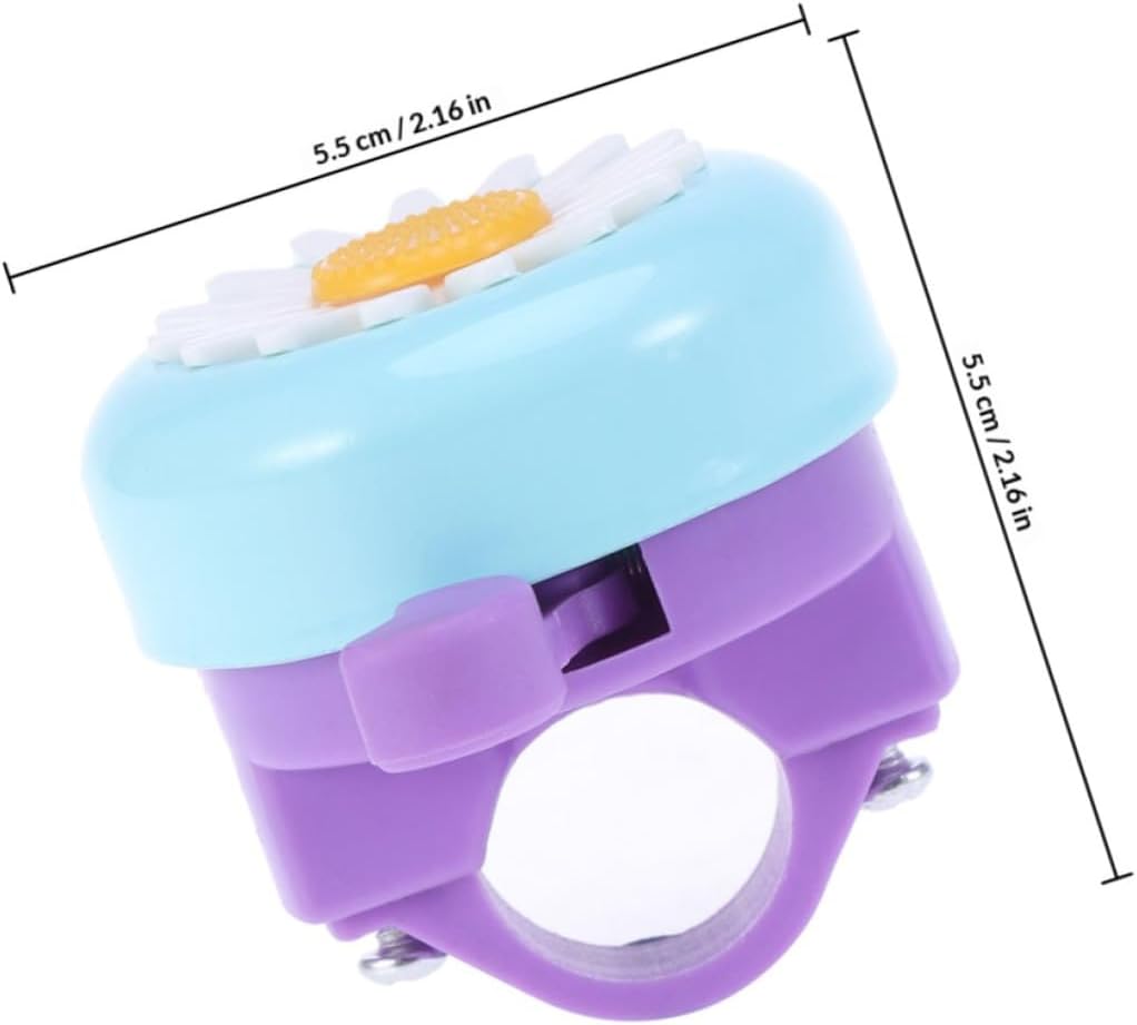Bike Bells 2pcs Flower Bicycle Bell Accessories for Boys and Blue and Purple Suitable for ’s Bikes and Cycling Safety