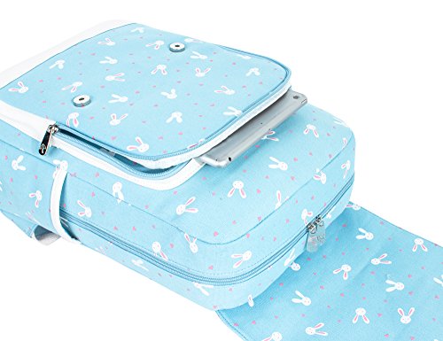 Image of Leaper Cute Laptop Backpack Canvas Bag Daypack Satchel