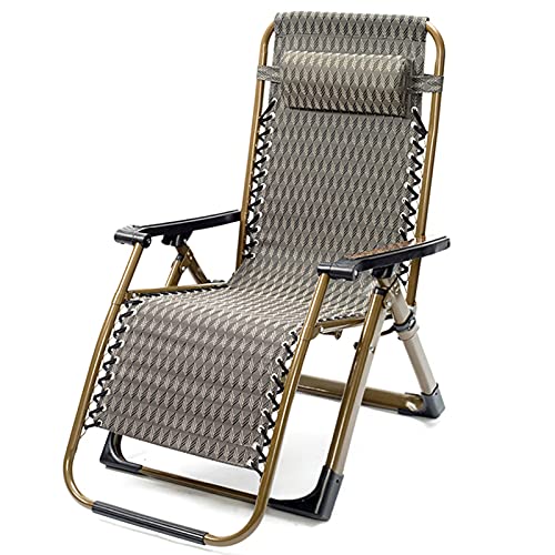 Chaise longue d'extérieur aluminium gris pliable avec appui-tête