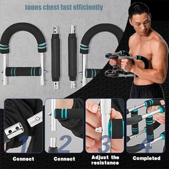 The Musclemight Trainer, Twister Arm Trainer, Adjustable Resistance Chest Expander, Detachable Design for Men Women Home Workout Equipment