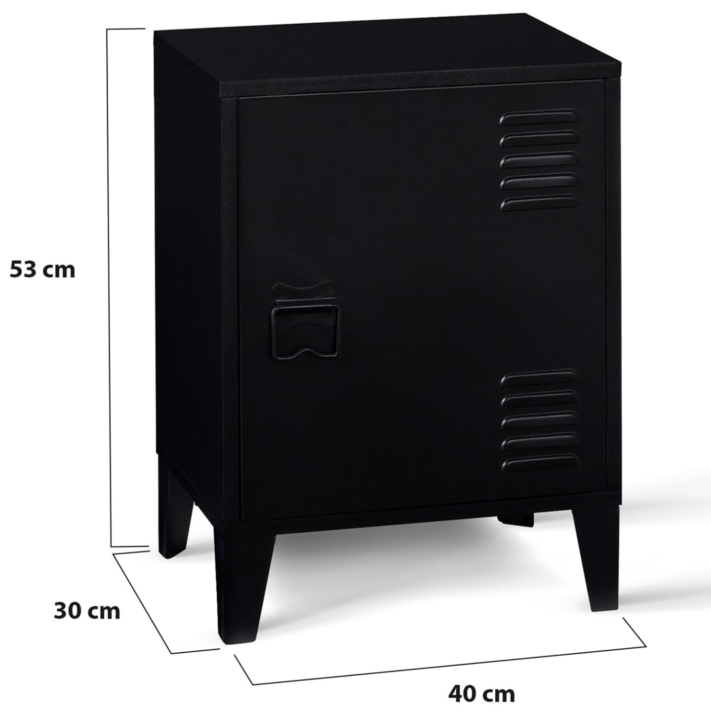 Homestyle4u Slaapkamer Nachtkastje Bijzettafel Zwarte Stof, Single
