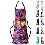 Sosolong Adjustable Waterproof Apron, Apron with 2 Pockets Cooking Kitchen Aprons for Women Men Chef, Adult Gifts