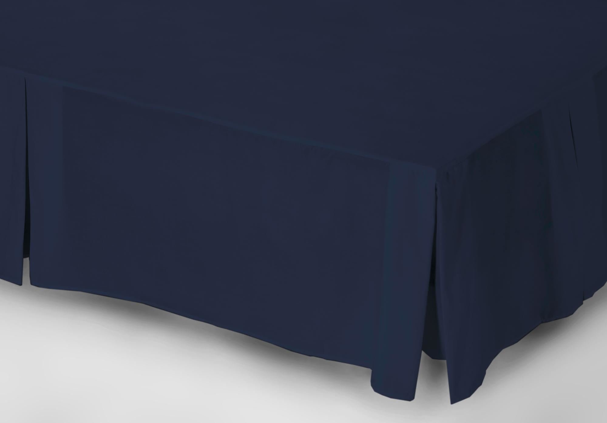 Belledorm Blue Platform Valance - 200 Thread Count - Divan Box Base Drop 41cm - Navy - Super King