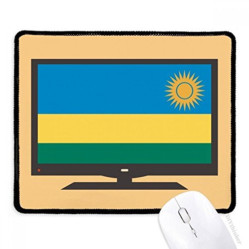 Alfombrilla de ratón con bandera de Rwanda, alfombrilla antideslizante para PC y portátil