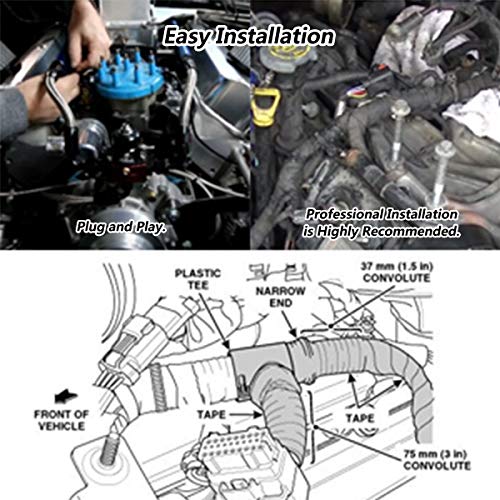 Image of FICM Engine Fuel Injector Complete Wire Harness 5C3Z9D930A Fit for Ford | Fit for F250 F350 F450 F550 Excursion 2003 2004 2005 2006 2007 Powerstroke 6.0L Diesel, Black