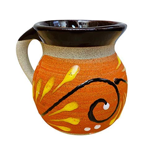 Juego de 4 Tazas de Barro Mexicanas Decoradas miniatura 3