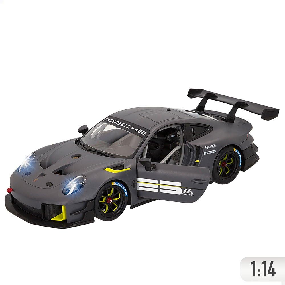 ColorBaby Rastar samochód zdalnie sterowany, Porsche 911 GT2 RS Clubsport 25, oficjalna licencja, skala 1:14, ze światłem, samochody zdalnie sterowane, pojazd zdalnie sterowany, pilot (41275)