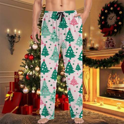 Pantalon de pyjama de Noël pour homme avec cordon