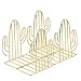 MSDADA - Fermalibri in metallo per mensole, supporto geometrico per libri pesanti, decorazione cactus libro scaffale, fermaporta per ufficio, scuola, casa (oro, 2 paia)