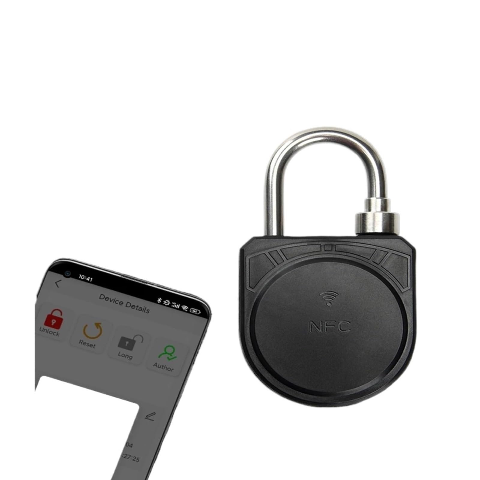 Inteligentny zamek do drzwi, Pasywna inteligentna kłódka NFC Zdalna autoryzacja aplikacji Odblokuj przenośną zewnętrzną blokadę antykradzieżową