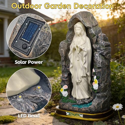 Estatua Virgen María Católica de 18 pulgadas para decoración miniatura 6