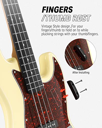 Donner Electric Bass Guitar Jb-Style With Bass Amp 15W Bass Guitar Amplifier Dba-1 Electric Practice Bass Combo Amp With Cable #TOP3