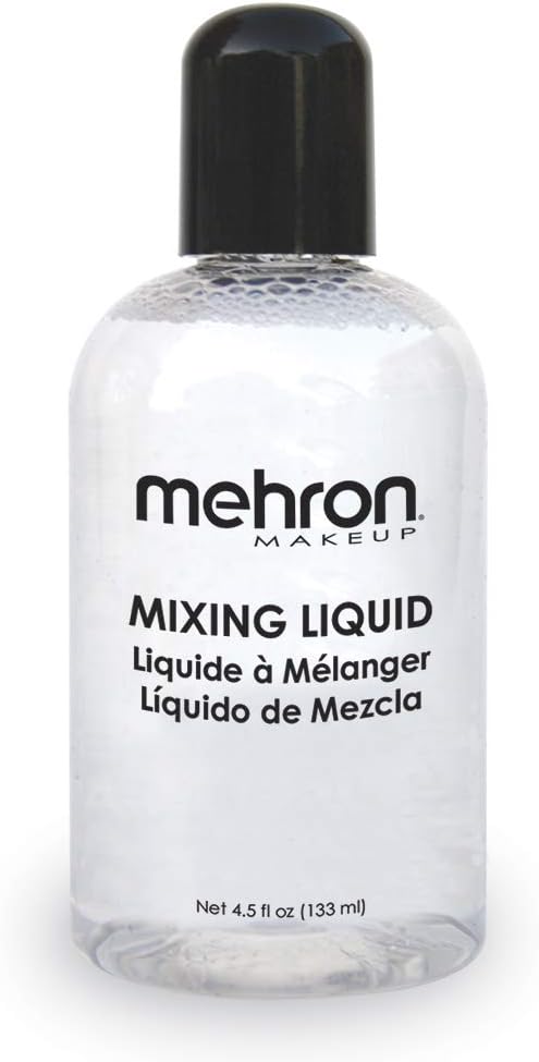 Mehron Makeup Mixing Liquid | Water Resistant For All Day Wear | Multi-Use Makeup Transformer | Eyeliner Mixing Medium | Clear 4.5 fl oz (133 ml)