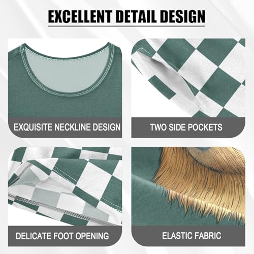 Checkerboard Plaid Orange Crowned Capybara Pajama Set Short Sleeve Summer Pajamas Shorts Sets PJ Clothes Set Soft 5Y4