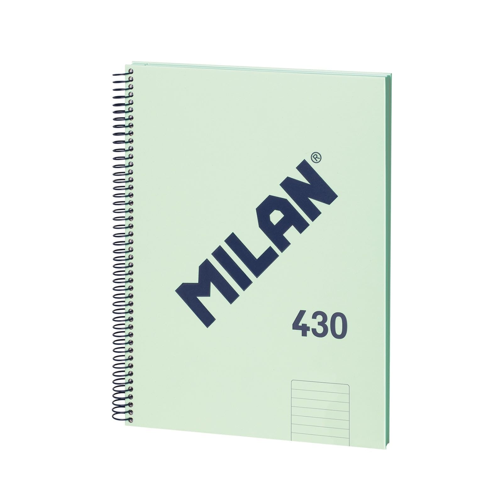MILAN® A4 Hardcover Notebook, Lined Paper, 80 Sheets, 1918 Series, Green