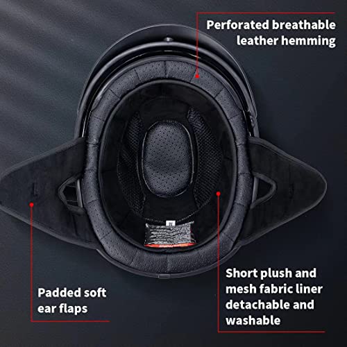 Myamis Mh03 Motorcycle Helmet Fiberglass Dot Half Helmets For Women Men With Face Shield Half Face Helmet Sturdy Open Face Helmet (M, Checkerboard) #TOP3