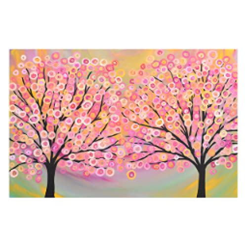 Toile Murale Arbre Rose Abstrait Vintage pour Créer un Intérieur Cocooning et Chic
