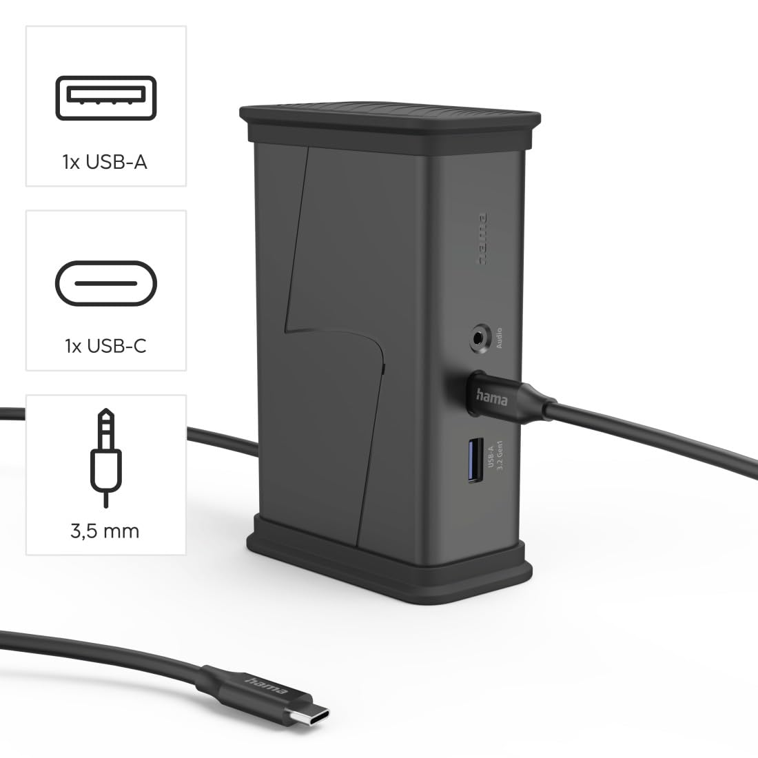 Hub USB-C Connect2Office Black, 9 porte, 2 x HDMI, USB-A, USB-C, LAN