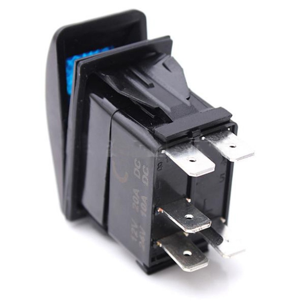 Etopars Car Auto 12V 20A 24V 10A Blue LED Light Lamp Rocker