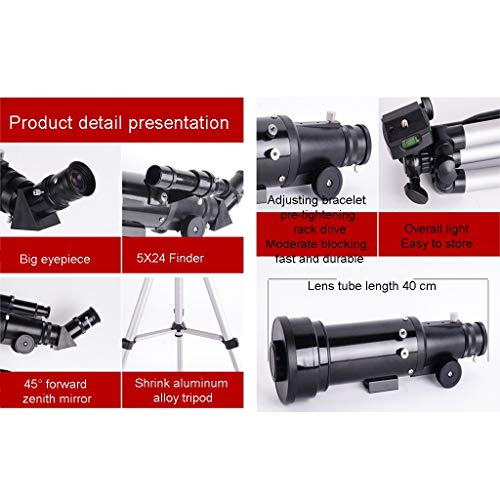 Telescopio refractor astronómico 70mm con trípode para principiantes miniatura 5