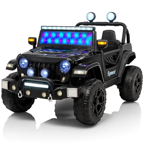 Image of Kawaii Kids 12V 4x4 Battery Operated Ride-On SUV for Kids with Parent Remote Control, Bluetooth, LED Lights, Corrosion-Resistant Paint, Big Size Electric Car for Boys & Girls Age 2-8 Years