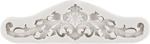 Miniatura 3 de Molde de silicona de encaje de estilo barroco para decoración de pasteles, decoración de cupcakes, pasta de caramelo de chocolate, juego de 5