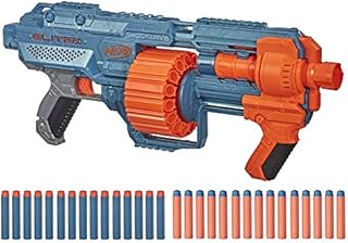 NERF Elite 2.0 Shockwave RD-15 Blaster, 30 Darts, 15-Dart Rotating Drum, Pump-Action, Built-in Customizing Capabilities