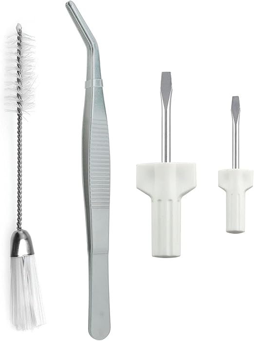 Mutai 4PCS Cleaning Sewing Machine Tool Lint Brush, Tweezer, Screwdrivers Sewing Machine, Overlock and Serger Service Kit