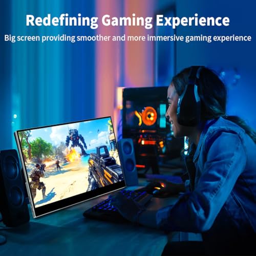 Image of 17.3 inch 4K Portable Monitor Touchscreen, 120Hz UHD Gaming Display 3840x2160 with MPP Stylus Support, 100% DCI-P3, HDMI 2.1 USB-C, VESA External Screen for Laptop Console PC