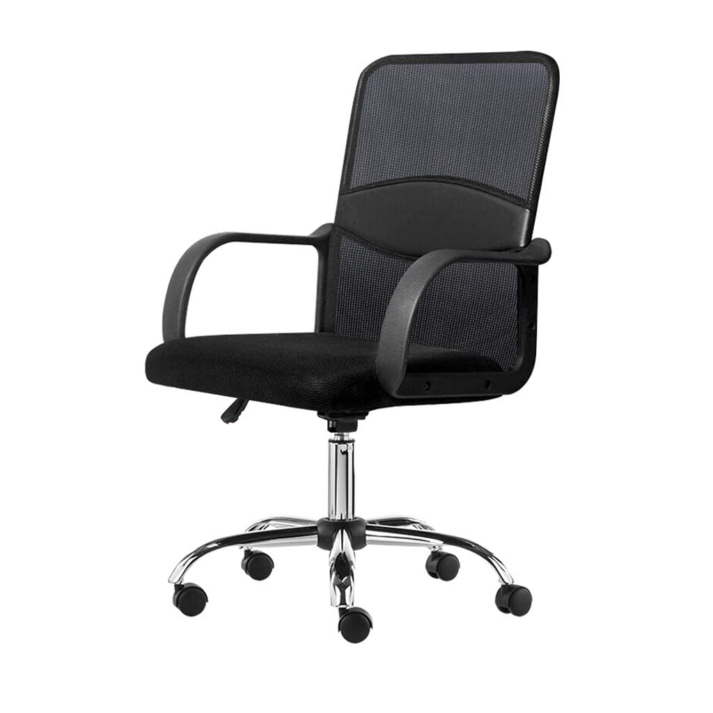 Office Chair Ergonomic Desk Chair Mesh Computer Chair Lumbar Support Modern Executive Adjustable Stool Rolling Swivel Chair for Back Pain Black