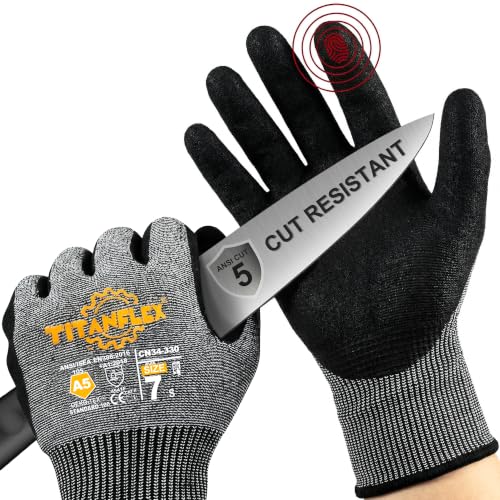 TitanFlex Cut Resistant Gloves with Sandy Nitrile Grip