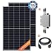 Produktbild Balkonkraftwerk 830 W / 600 W Photovoltaik Solaranlage Steckerfertig WiFi Smarte Mini-PV Anlage 600 Watt genehmigungsfrei, Schwarz (5m Anschlusskabel)