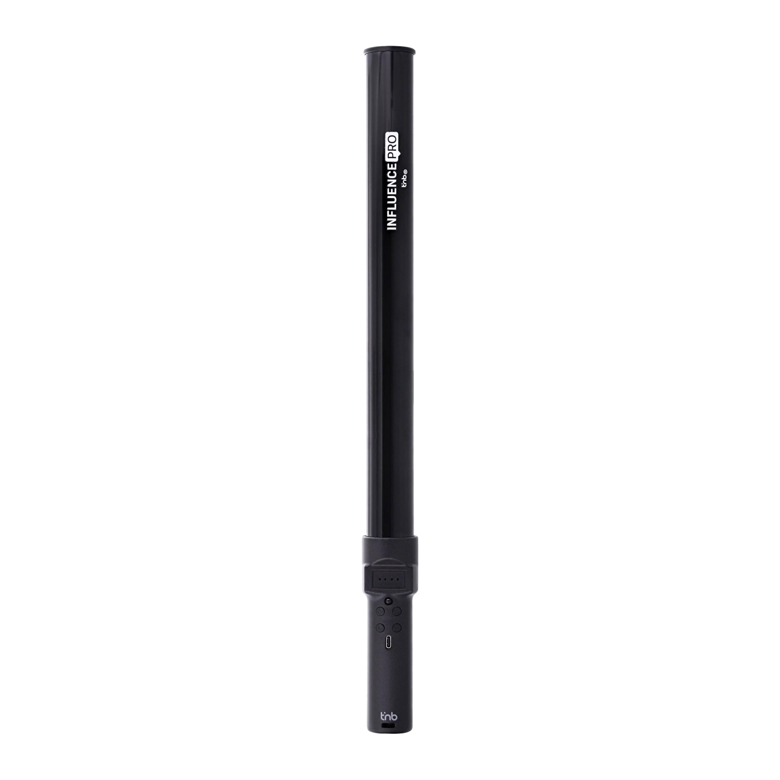 T'nB - Pack Tube Lumineux LED RGB Portable - Influence Pro, Éclairage Blanc et RVB, 3 Tons Blancs, Effets Dynamiques, Télécommande, Mini Trépied, Batterie USB-C Rechargeable - Noir