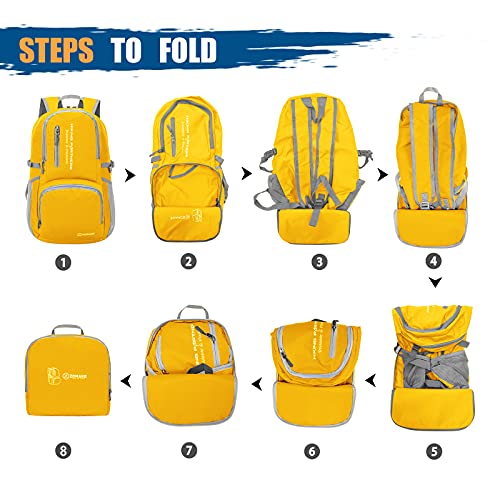 ZOMAKE Lightweight Packable Backpack - 35L Light Foldable Hiking Backpacks Water Resistant Collapsible Daypack for… - Image 7